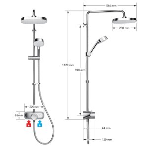 Mira Form Dual Outlet Mixer Shower - Chrome (31983W-CP) - main image 4