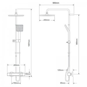 Mira Honesty ERD Thermostatic Bar Mixer Shower with Diverter - Chrome (1.1901.002) - main image 4