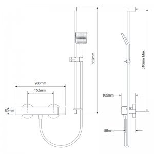Mira Honesty EV Thermostatic Bar Mixer Shower - Chrome (1.1901.001) - main image 4
