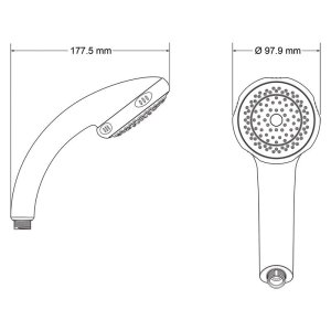 Mira Logic adjustable shower head - chrome (was 450.35) (2.1605.176) - main image 4