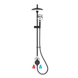 Mira Minimal Dual Mixer Shower - Matt Black (39585W-BL) - main image 4