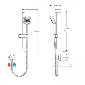 Mira Minimal EV Thermostatic Mixer Shower - Chrome (1.1943.003) - main image 4