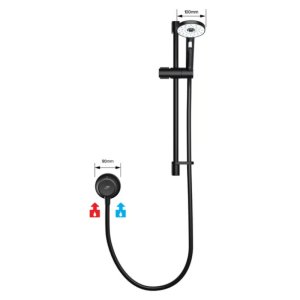Mira Minimal Exposed Mixer Shower - Matt Black (39584W-BL) - main image 4