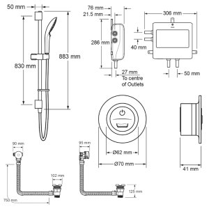 Mira Mode Next Gen Dual Bath Fill/Digital Shower - High Pressure (1.1980.011) - main image 4