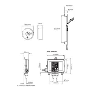 Mira Platinum Rear Fed Digital Shower - High Pressure (1.1666.200) - main image 4