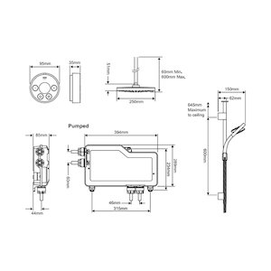 Mira Platinum Dual Ceiling Fed Digital Shower - Pumped (1.1796.002) - main image 4