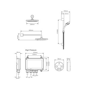 Mira Platinum Dual Rear Fed Digital Shower - High Pressure (1.1796.003) - main image 4