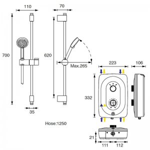 Mira Shore Electric Shower 8.5kW - White/Chrome (1.1789.001) - main image 4