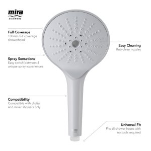 Mira Switch 4 spray shower head - white (2.1605.262) - main image 4