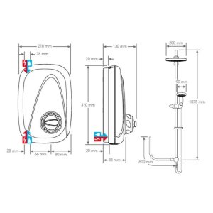 Mira Vigour Dual Outlet Thermostatic Power Shower - Chrome (1.1532.426) - main image 4