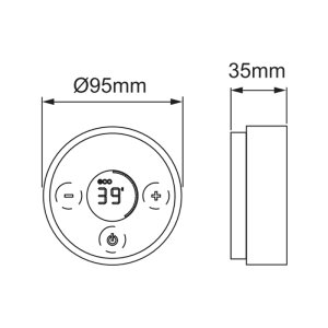 Mira Platinum Digital Mixer Shower Wireless Remote Controller UI (1666.269) - main image 4