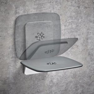 Mira premium shower seat - dark grey/chrome (2.1731.002) - main image 4