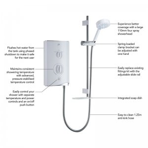 Mira Sport Electric Shower 9.0kW - White/Chrome (1.1746.002) - main image 4