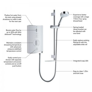 Mira Sport MAX with Airboost Electric Shower 10.8kW - White/Chrome (1.1746.008) - main image 4
