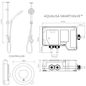 Aqualisa Optic Q Smart Shower Exposed with Adj Head - HP/Combi (OPQ.A1.EV.23) - main image 4