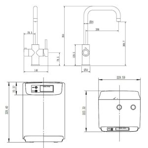 Sauber Astano 3-in-1 Instant Boiling Water Kitchen Tap - Gun Metal (PDT-000206-215-52) - main image 4