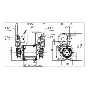 Stuart Turner Monsoon 3.0 Bar Twin Impeller Universal Shower Pump (46410) - main image 4