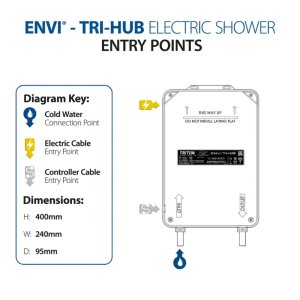 Triton ENVi Ceiling Fed Electric Shower 10.5kW - Silver (GEENVC12) - main image 4