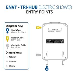 Triton ENVi Ceiling Fed Electric Shower 9.0kW - Silver (GEENVF92) - main image 4