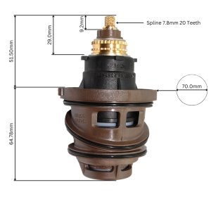 Ultra DC70-T20 thermostatic cartridge assembly - 20 tooth spline (DC70T20) - main image 4