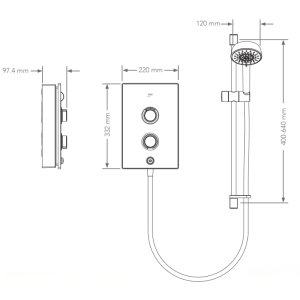 Mira Decor Single Outlet Electric Shower - 8.5kW - White (41518W-WH) - main image 6