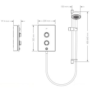 Mira Decor Single Outlet Electric Shower - 10.8kW - Bronze (41520W-BZ) - main image 7