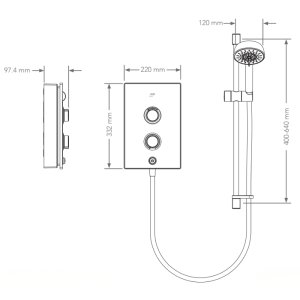 Mira Decor Single Outlet Electric Shower - 10.8kW - Warm Silver (41520W-SL) - main image 7