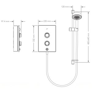 Mira Decor Single Outlet Electric Shower - 10.8kW - White (41520W-WH) - main image 7