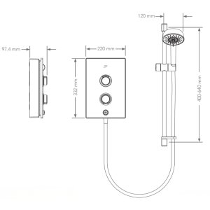 Mira Decor Single Outlet Electric Shower - 9.5kW - Bronze (41519W-BZ) - main image 7