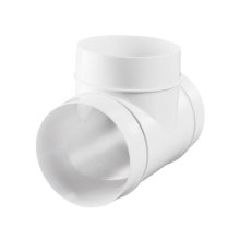 Airflow 100mm Round T Piece Connector - White (9041461R)