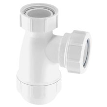 AKW Basin 1 1/4" Bottle Trap - White (08-006-040)