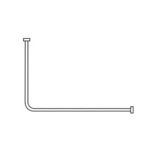 AKW L shaped Curtain Rail - 1800 x 820mm (24039)