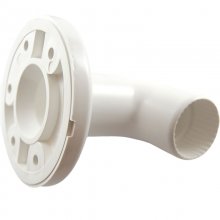 AKW shower riser rail elbow end 90° and cover plate - white (01461)