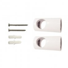 Aqualisa 25mm adjustable rail ends including fixings - white (910894)