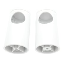 Aqualisa 25mm Adjustable Rail Ends - Pair - White (910523)