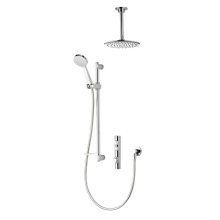Aqualisa iSystem concealed digital shower with adj and ceiling fixed shower heads - gravity pumped (ISD.A2.BV.DVFC.21)