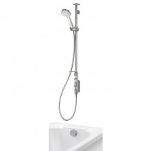 Aqualisa iSystem exp digital shower with adj shower head & bath filler overflow - gravity pumped (ISD.A2.EV.DVBTX.14)