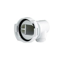 Aqualisa outlet elbow assembly - white (241310)