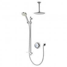 Aqualisa Quartz concealed shower with adjustable & fixed ceiling shower heads - Gravity Pumped (QZD.A2.BV.DVFC.18)