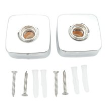 Bar valve fixing kit with square shrouds - chrome (SFKSQ)
