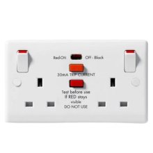 BG 2 Gang 13A Switched RCD Socket - White (822RCD-01)