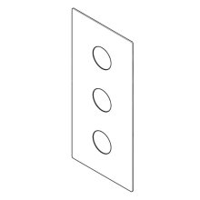 Bristan 3 hole rectangular concealing plate - gold (D282-093 G)