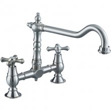 Bristan Colonial Bridge Sink Mixer - Brushed Nickel (K BRSNK BN)