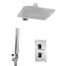 Buy New: Bristan Descent Thermostatic Shower Pack With Fixed Head & Wall Outlet Handset (DESCENT SHWR PK2)