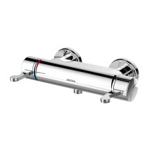Bristan Opac Exposed Bar Shower Valve With Lever Handles - Chrome (OP SHXVO ISOL EL C)
