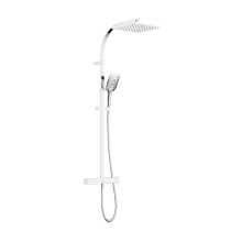 Buy New: Bristan Qubo Dual Thermostatic Bar Mixer Shower With Rigid Riser - Chrome (QB SHXDIVCTFF C)