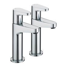 Bristan Quest High Neck Pillar Taps - Chrome (QST HNK C)