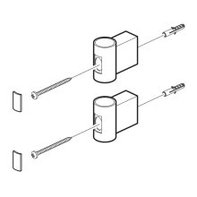 Bristan Wall Bracket Assembly For Cheer Electric Shower - Pair - White (1406A0AW)