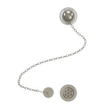 Burlington Bath Overflow Plug & Chain Waste - Brushed Nickel (W3BNKL)