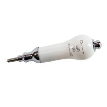 Burlington Ceramic On/Off Bottom Lever - White/Chrome (SP593)